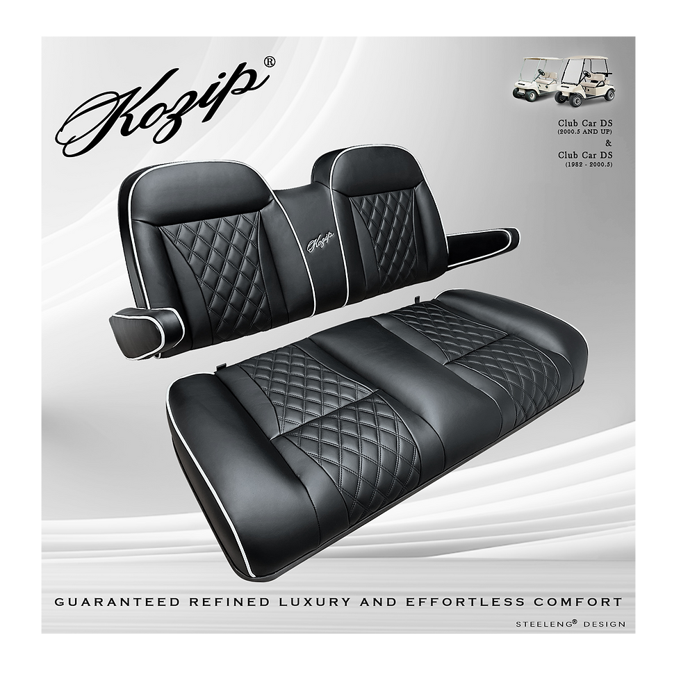 Thumbnail: Kozip DS Front Cushion Seat Set Black