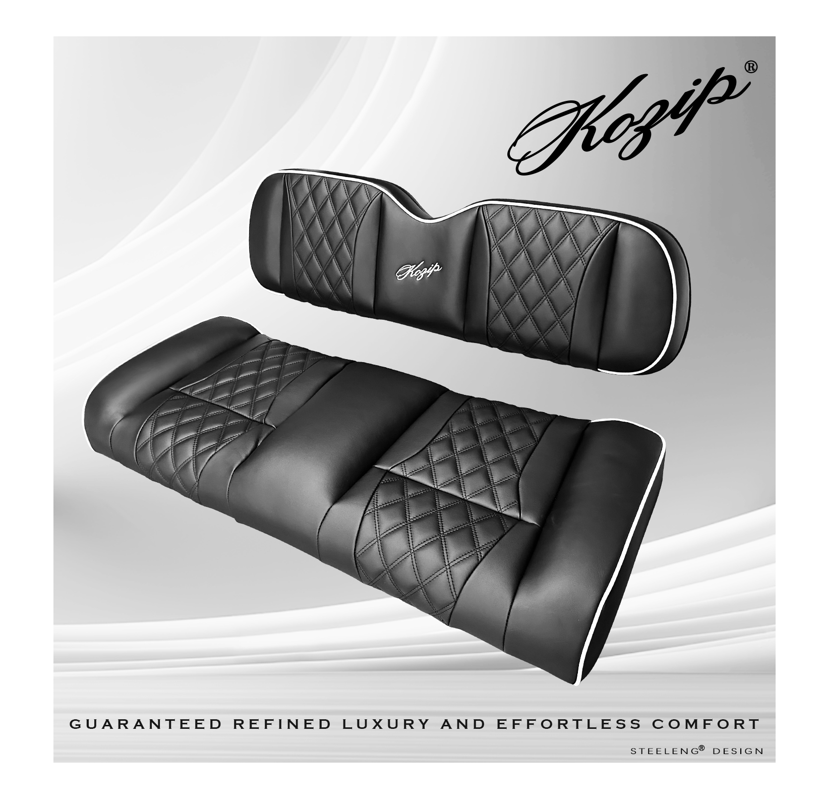 Kozip Golf Cart Rear Seat Cushion Deluxe