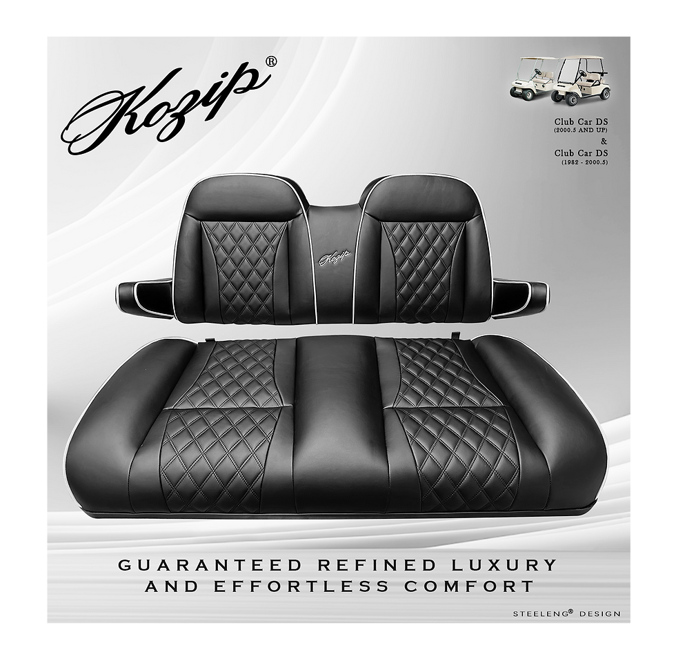 Thumbnail: Kozip DS Front Cushion Seat Set Black