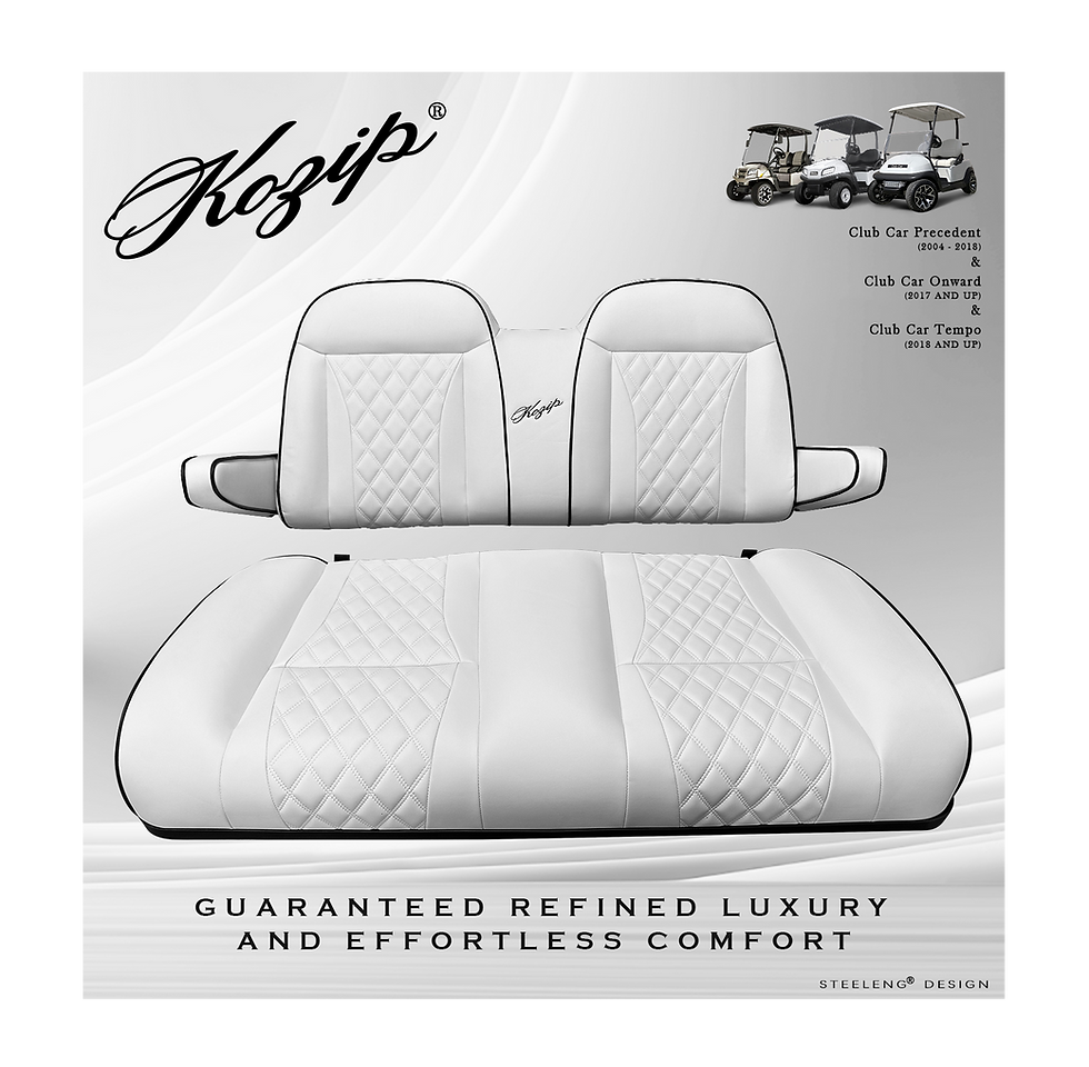 Thumbnail: Kozip Precedent Tempo Onward Front Cushion Seat Set White