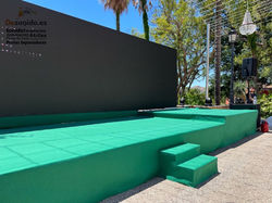 Escenario para entrega de premios en Malaga