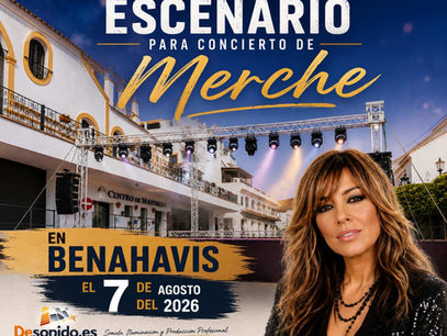 Escenario para concierto de Merche en Benahavís