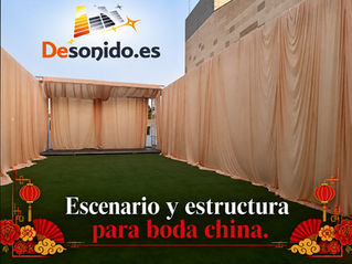 Estructura y escenario para boda oriental de Anna y Antonio