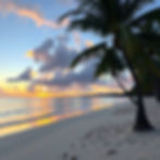 Mauritius Beach Setting at sunset