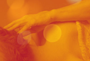 body with hand on head