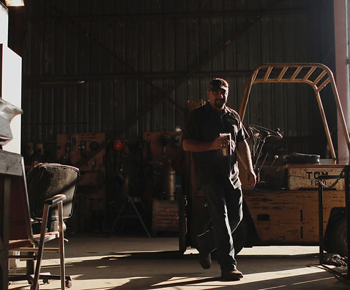 Man Walking In Warehouse