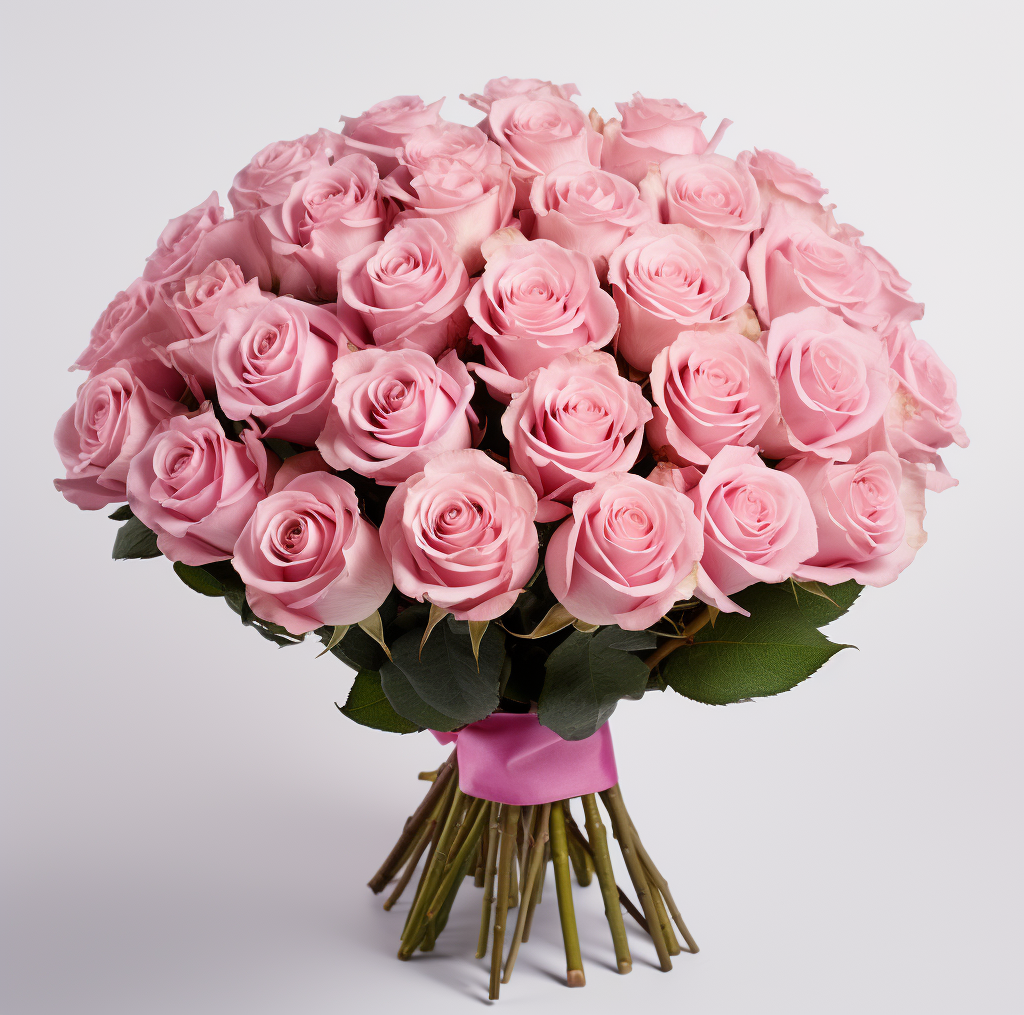 Букет рожева троянда 25 шт.
