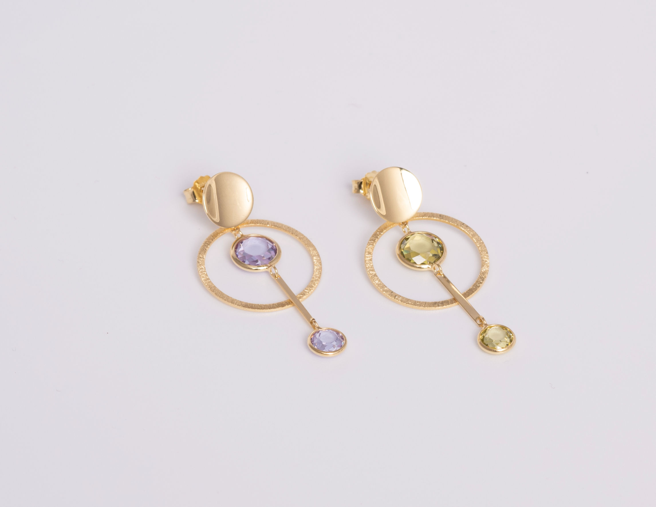Orecchini argento 925 placcato oro pendenti