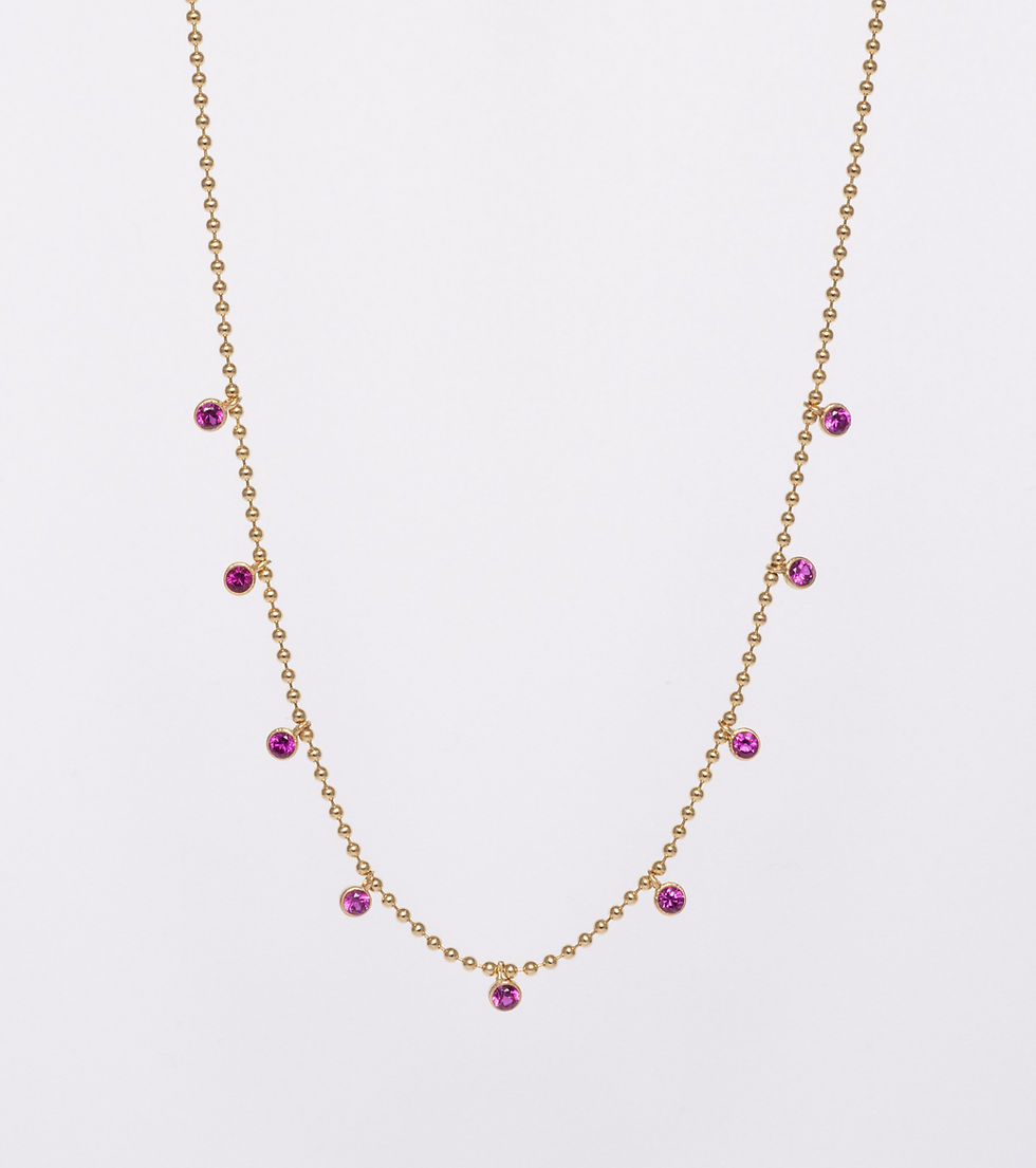 Miniatura: Collana in argento 925 placcato oro giallo con zirconi