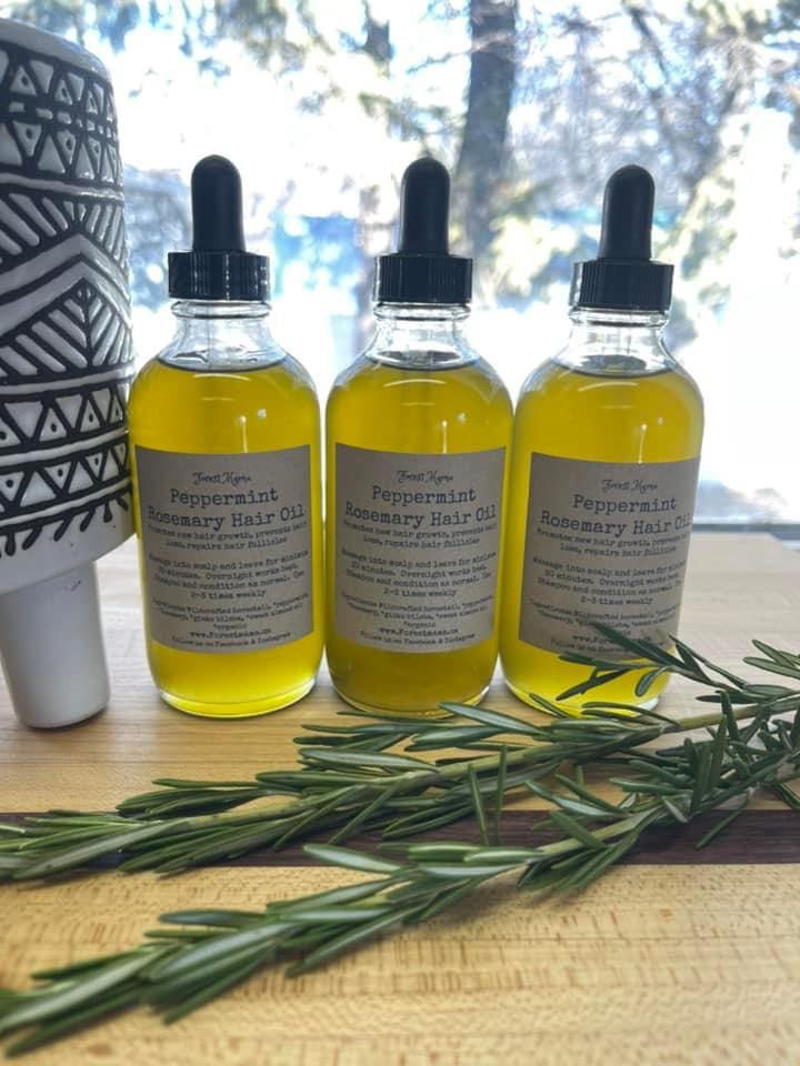 Peppermint Rosemary Hair Oil