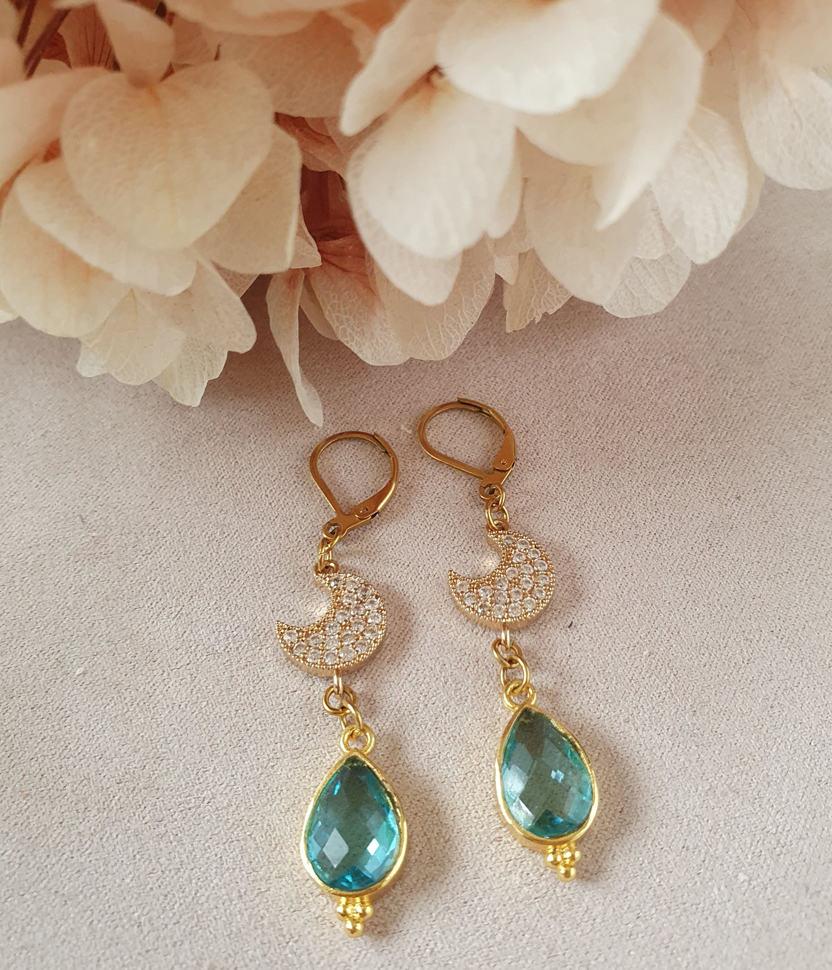Boucles lune zircon Stella