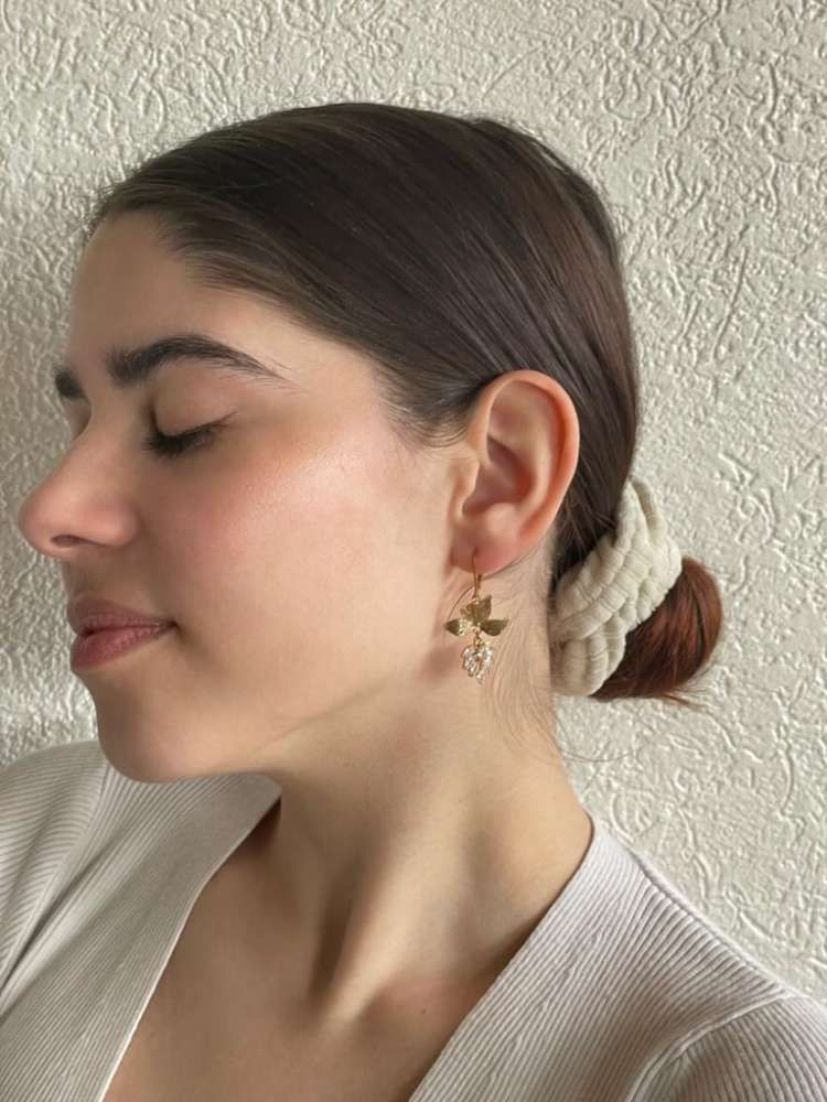 Miniature : Boucles pétales crystal