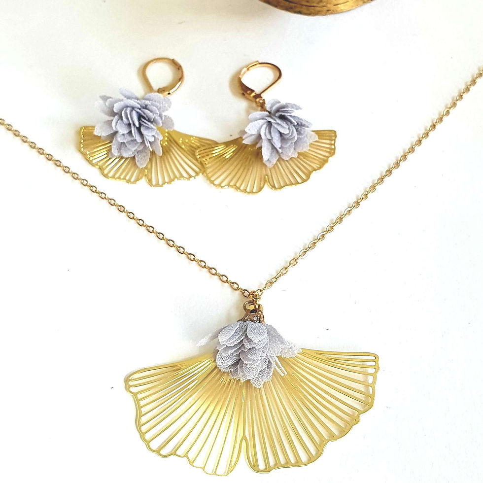 Miniature : Gingko et fleurs poétiques