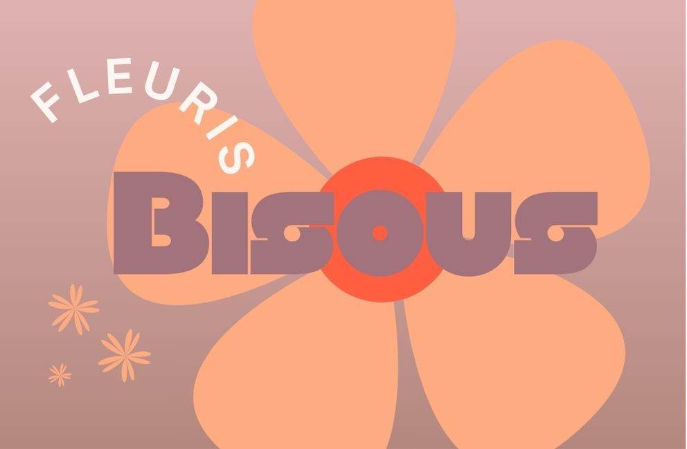 Carte bracelet Bisous fleuris