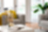Bright living room with comfy armchairs and stylish decor