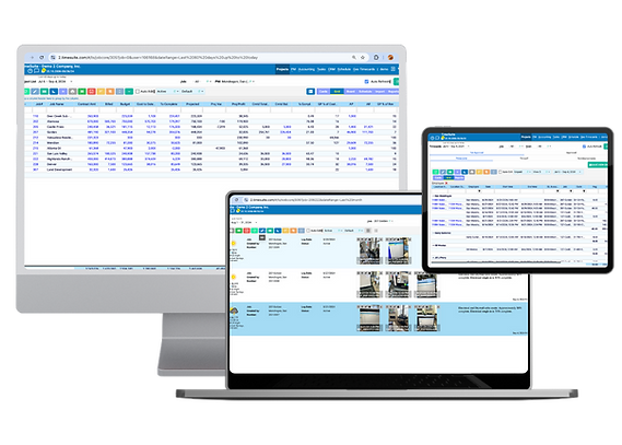Timesuite software on laptops and tablet