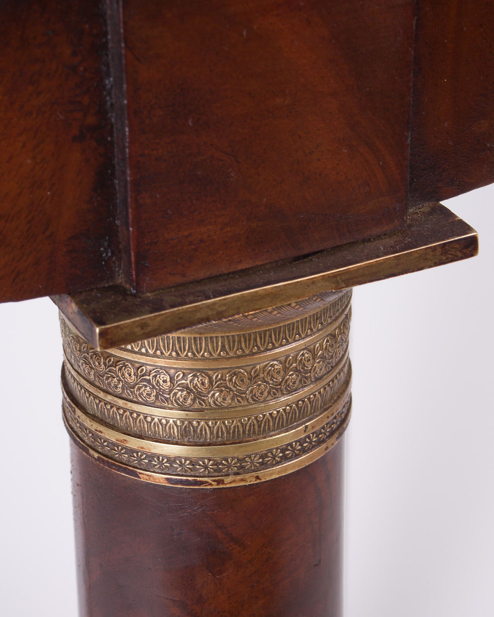 Thumbnail: French Empire side table 1800's with original ormoulu "gilt bronze"