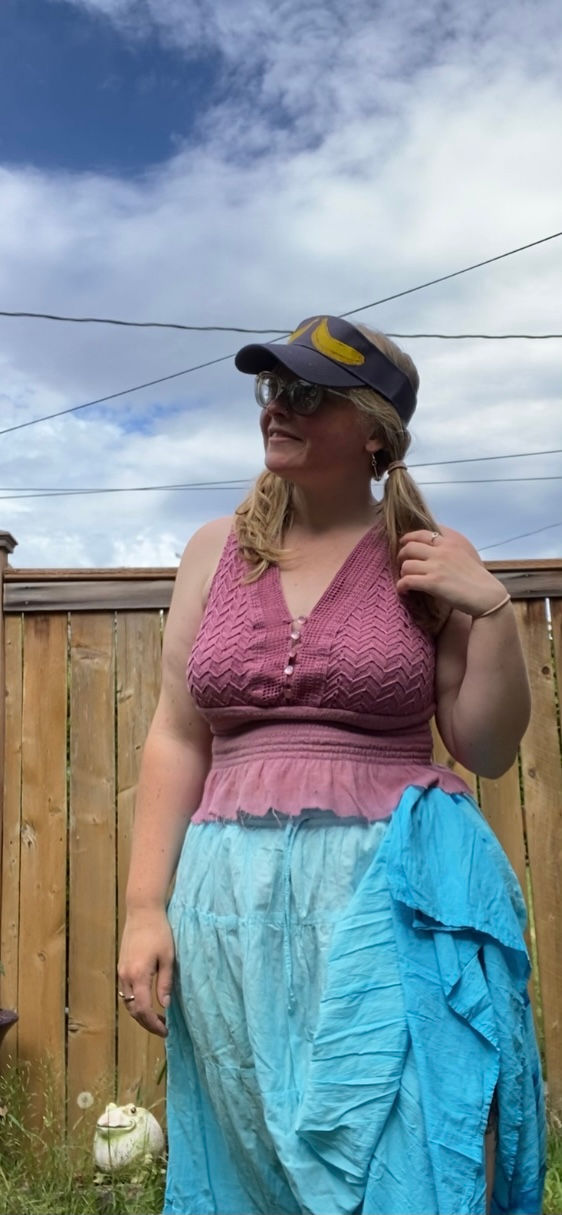 Thumbnail: Navy Blue Banana Visor Hat 