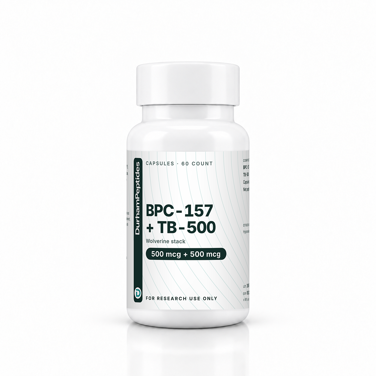 Wolverine Stack Capsules (BPC-157 + TB-500) — 500mcg/500mcg (60 Count)
