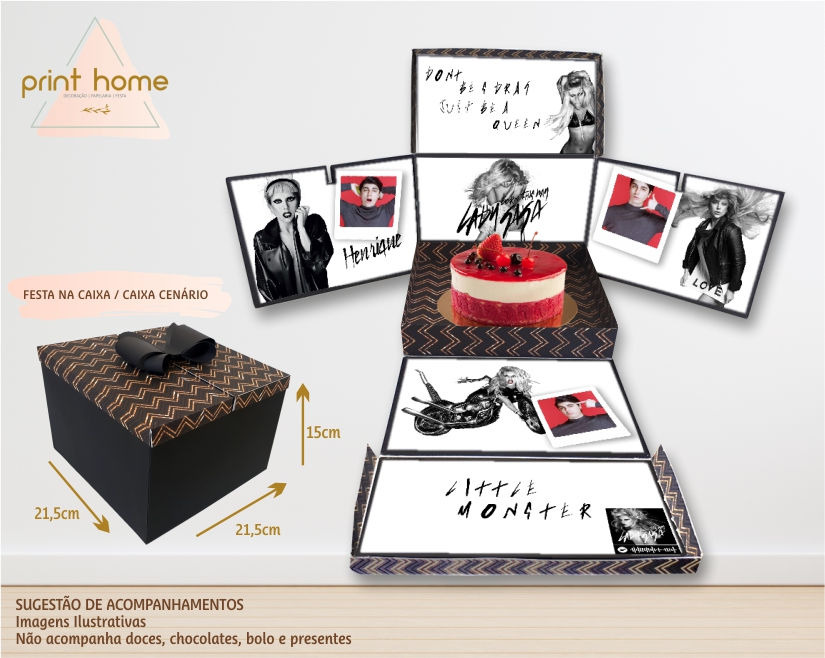 Festa na Caixa Caixa Cenário Caixa Explosão Lady Gaga Born This Way