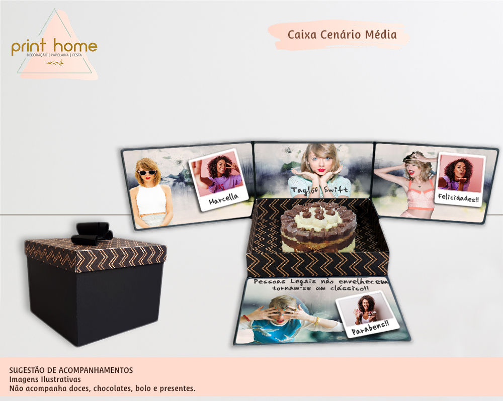 Festa na Caixa Caixa Cenário Caixa Explosão Taylor Swift