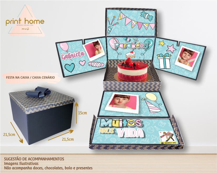 Caixa Cenário Parabéns Infantil