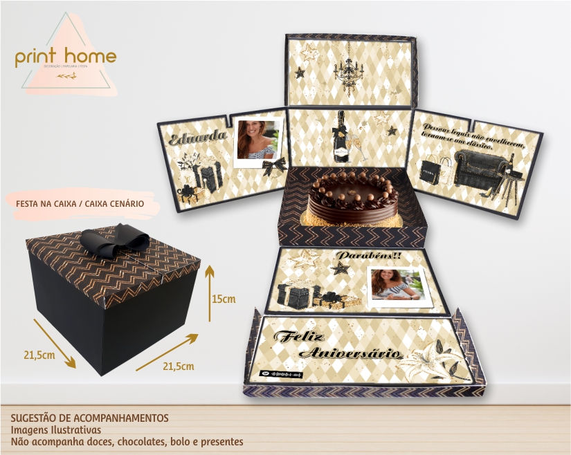 Festa na Caixa Caixa Cenário Caixa Luxo 30 anos 40 anos