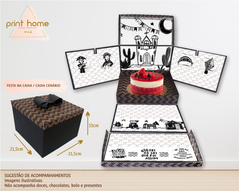 Festa na Caixa Caixa Cenário Caixa Explosão Cordel Encantado