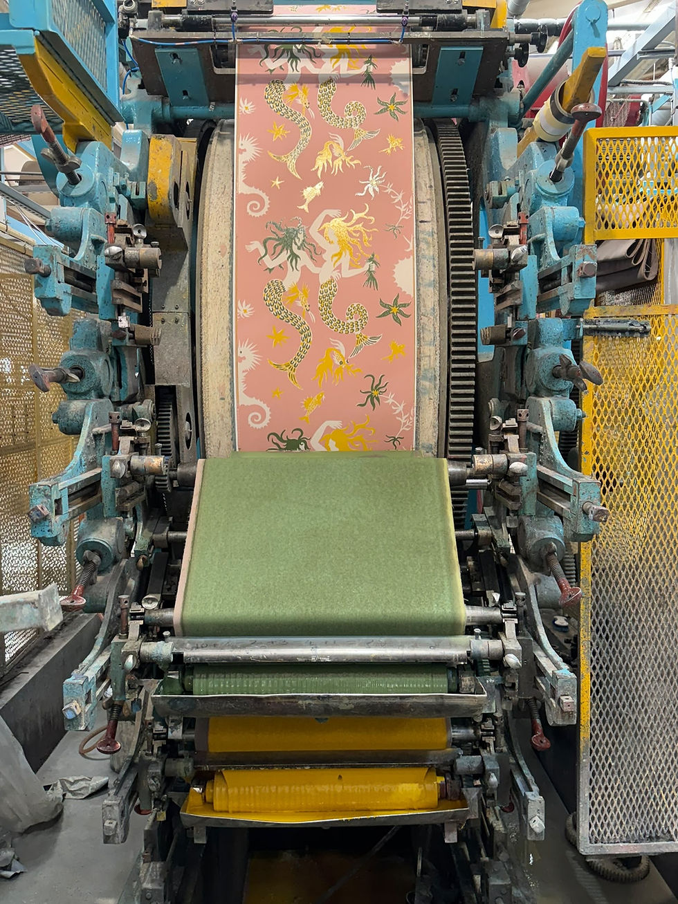 Traditional roller-printing machine