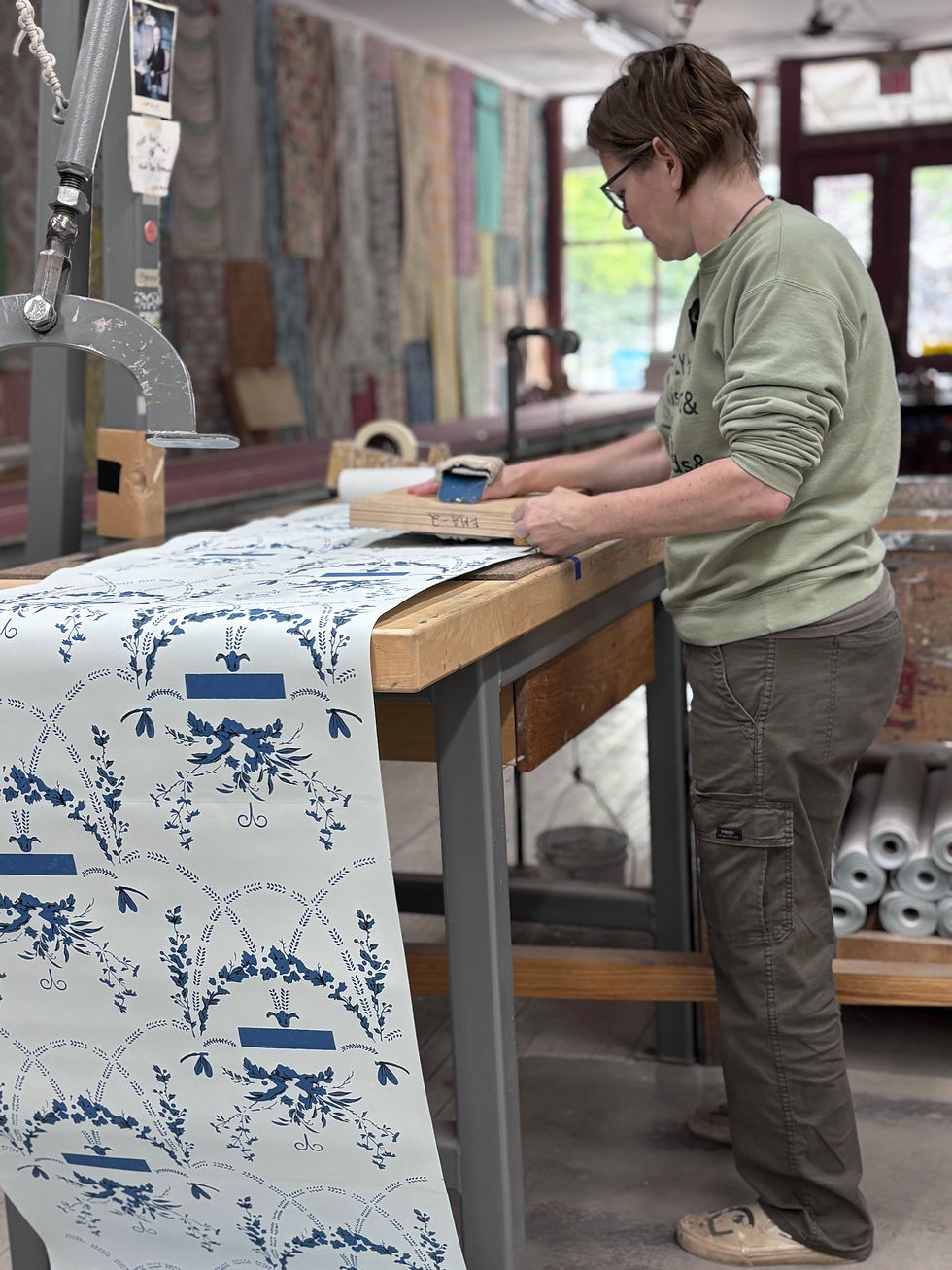 Printing of the arabesque pattern