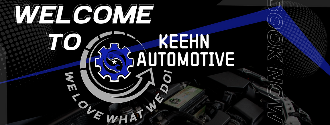 website header featuring welcome to Keehn automotive