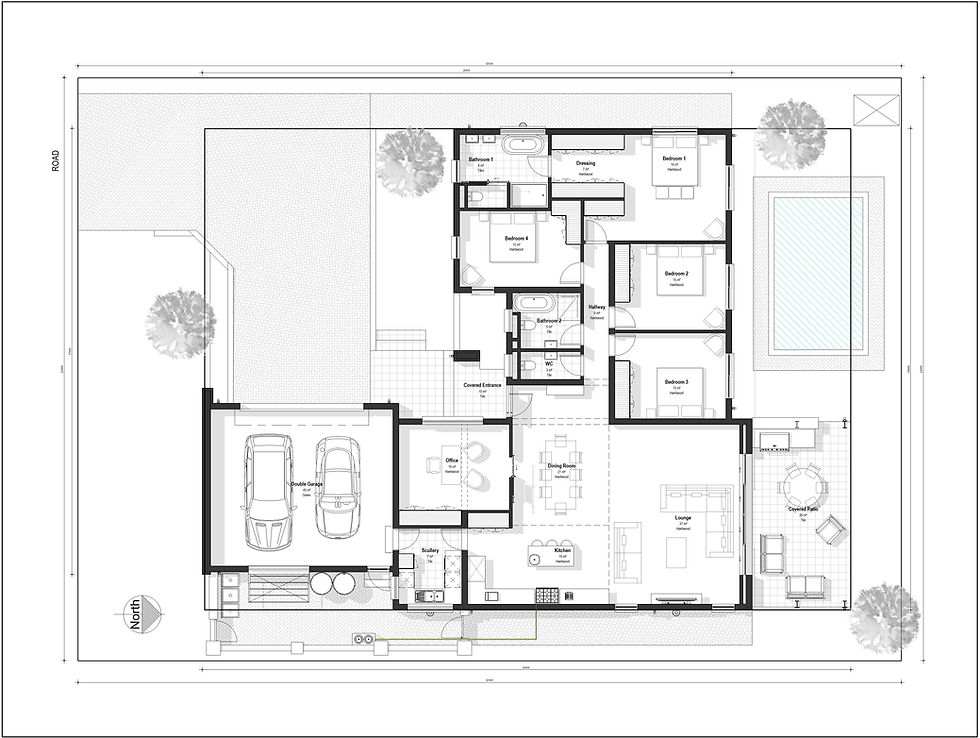 Modern Single Storey Pitch Roof House Design Sleek and Clean Look