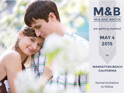 BEADED CURTAIN SAVE THE DATE BLUE