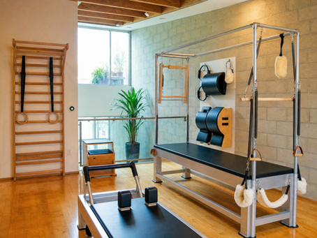 Private one-on-one Pilates studio in West Hollywood with reformer and Cadillac, ready for a first session