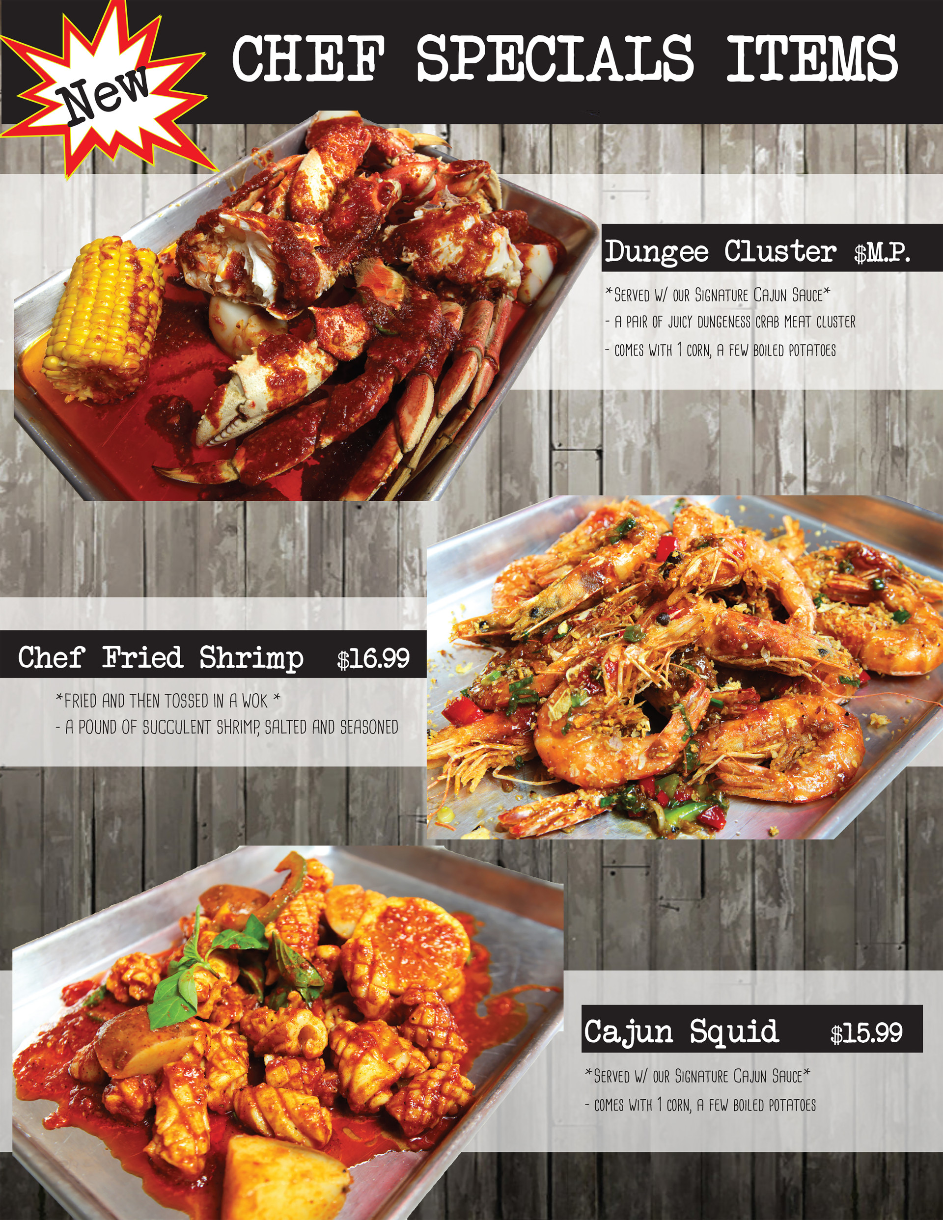 MENU The Shrimp Lover