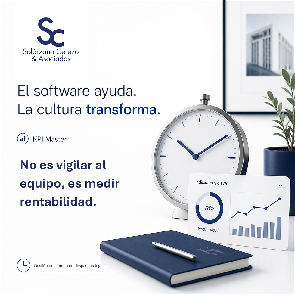 El software no resuelve la gestión del tiempo en un despacho legal. La cultura sí.