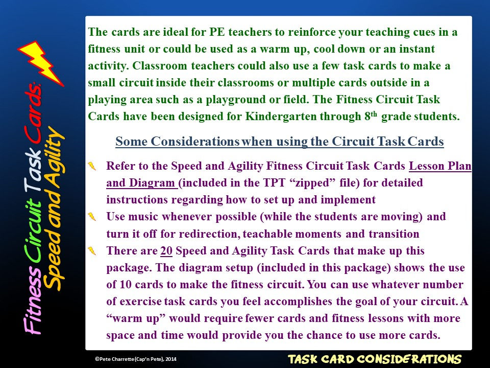 Thumbnail: Fitness Circuit Task Cards: Speed and Agility