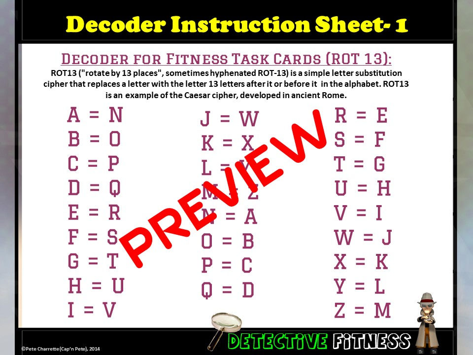 Thumbnail: PE Activities: Detective Fitness- 5 Fitness Code Task Cards and Recording Sheets