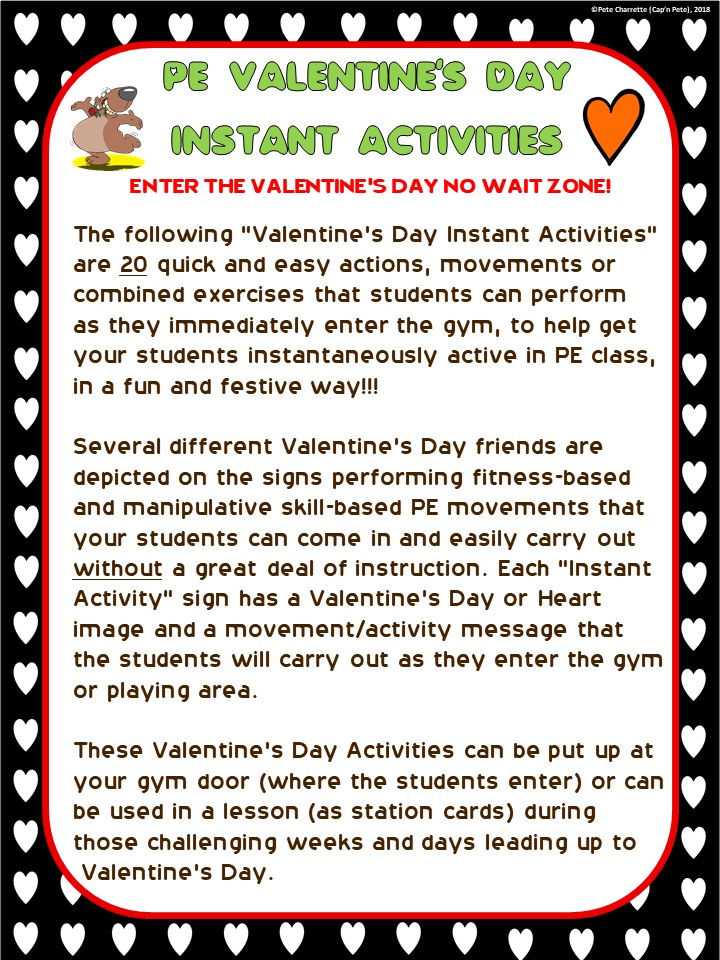 Thumbnail: Valentine's Day PE Instant Activities- 20 Movement Signs
