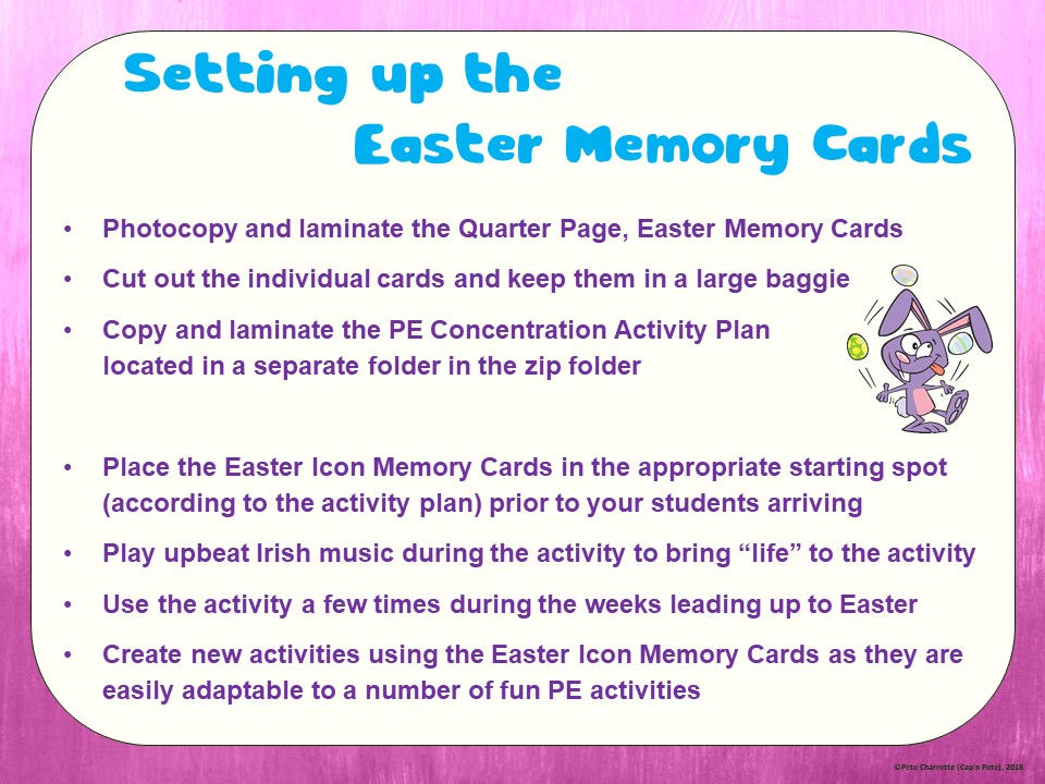 Thumbnail: PE Concentration: Easter Version- Activity Plan with 32 Matching Cards
