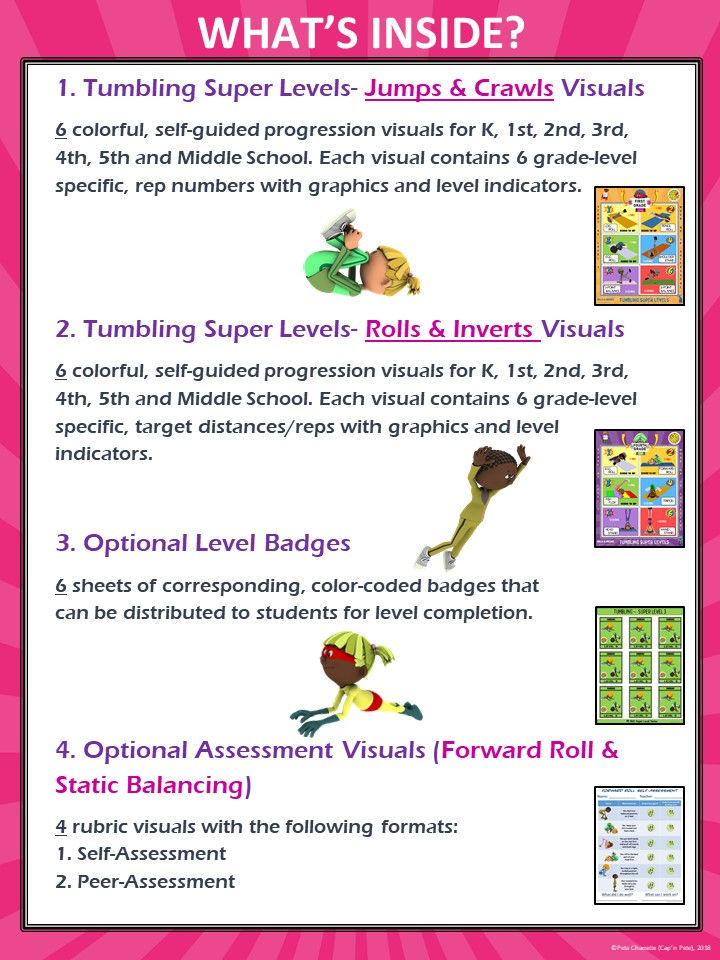 Thumbnail: PE Super Level Series- Tumbling Challenges with Badges and Assessment