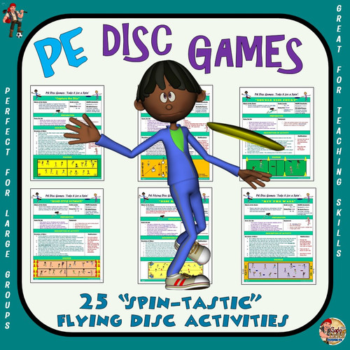 PE Disc Games 25 Spintastic Flying Disc Activities capnpetespowerpe