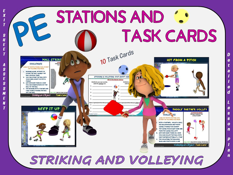 Thumbnail: PE Skill Stations and Task Cards- 5 Set Mega Bundle
