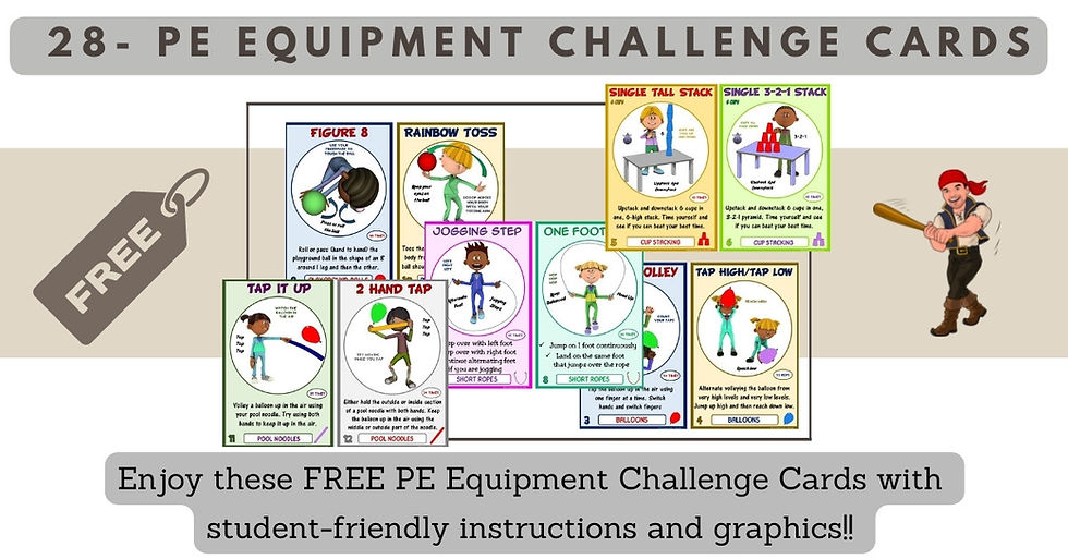 28 FREE PE Equipment-Based Challenge Cards on capnpetespowerpe.com