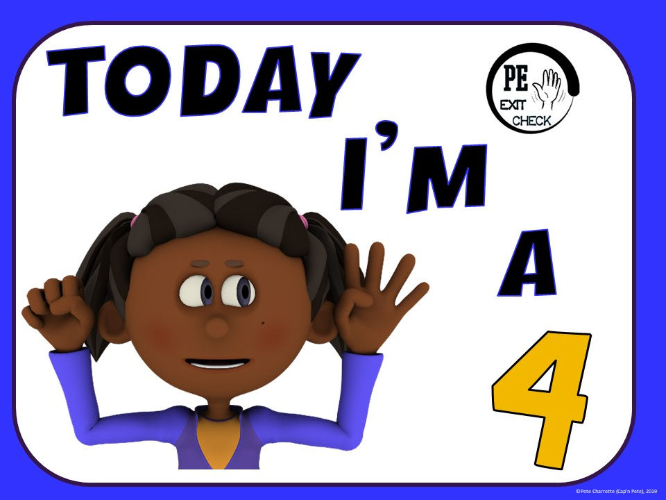 Thumbnail: PE Exit Check- 4 Self-Assessment Visuals- Counting Kids Version