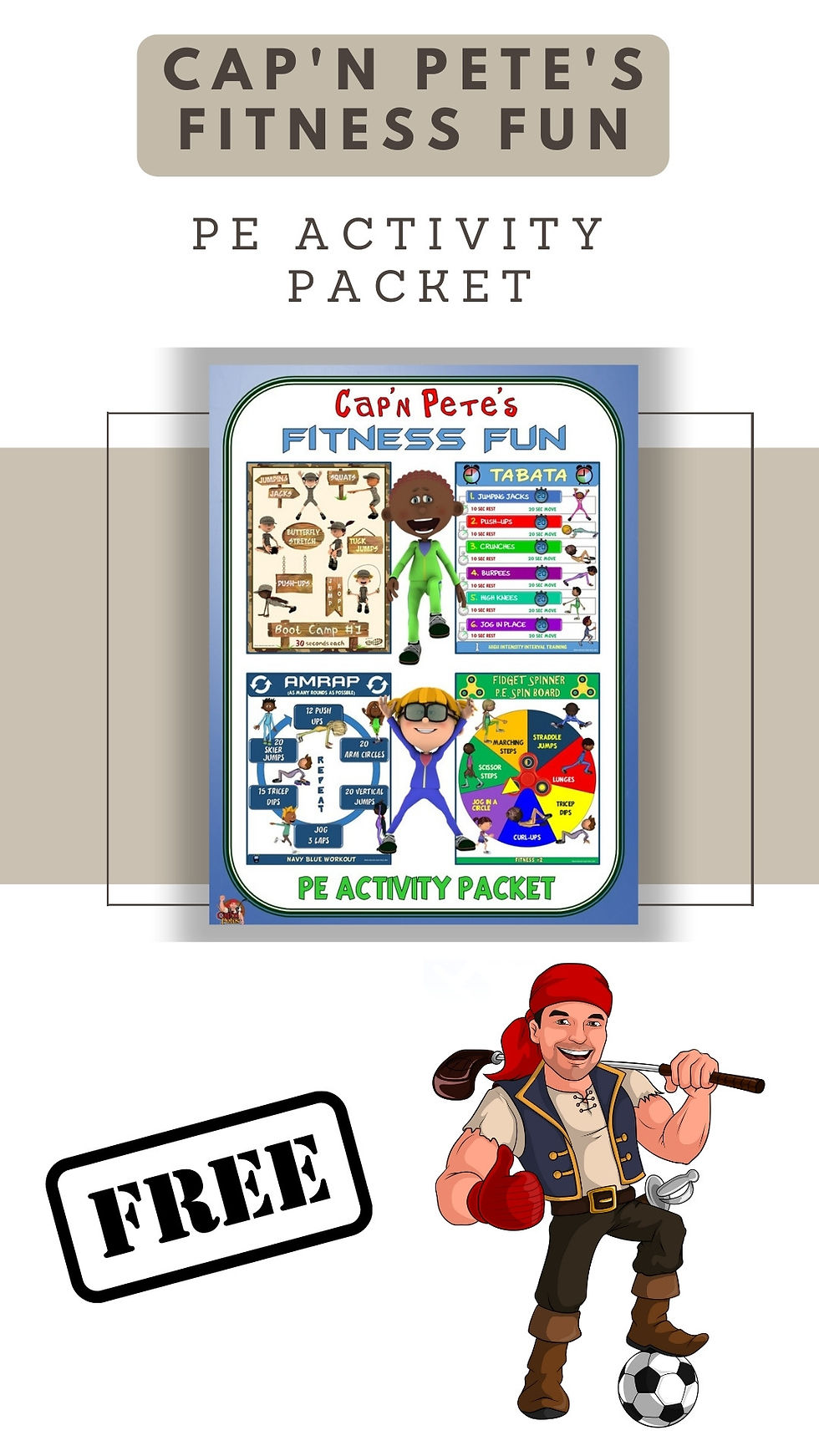 Cap'n Pete's Fitness Fun: PE Activity Packet