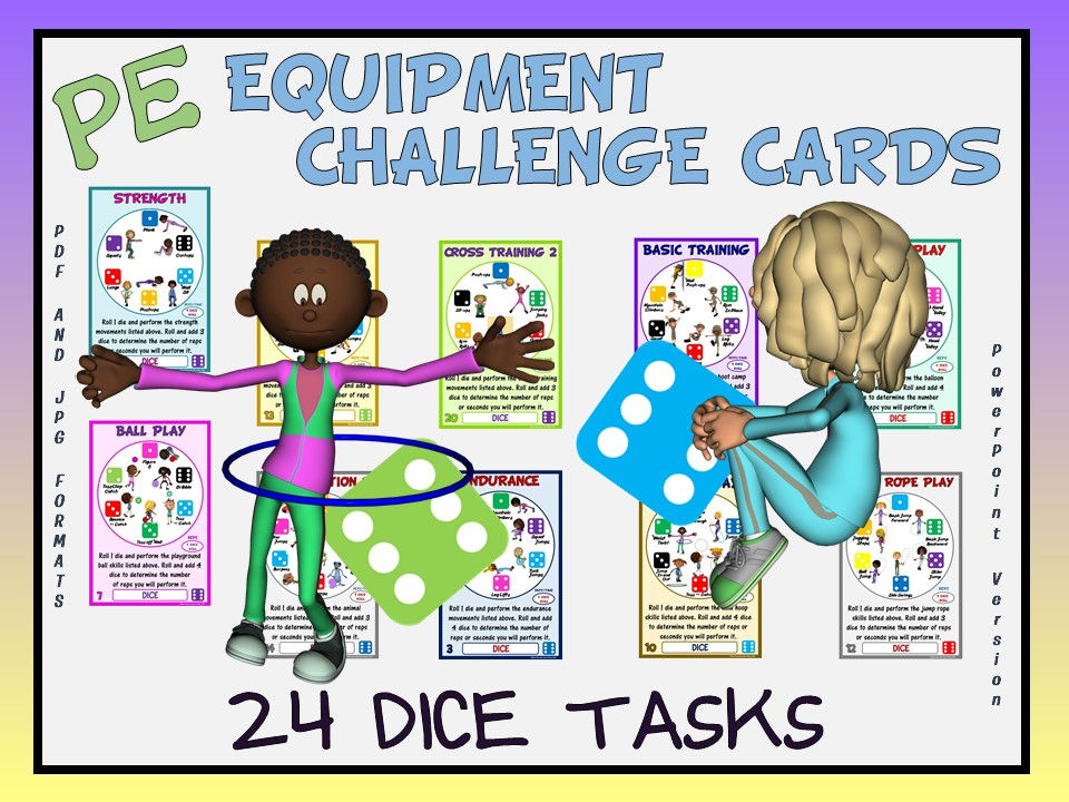 Thumbnail: PE Equipment Challenge Cards - 20 Set SUPER BUNDLE (includes Power Points)