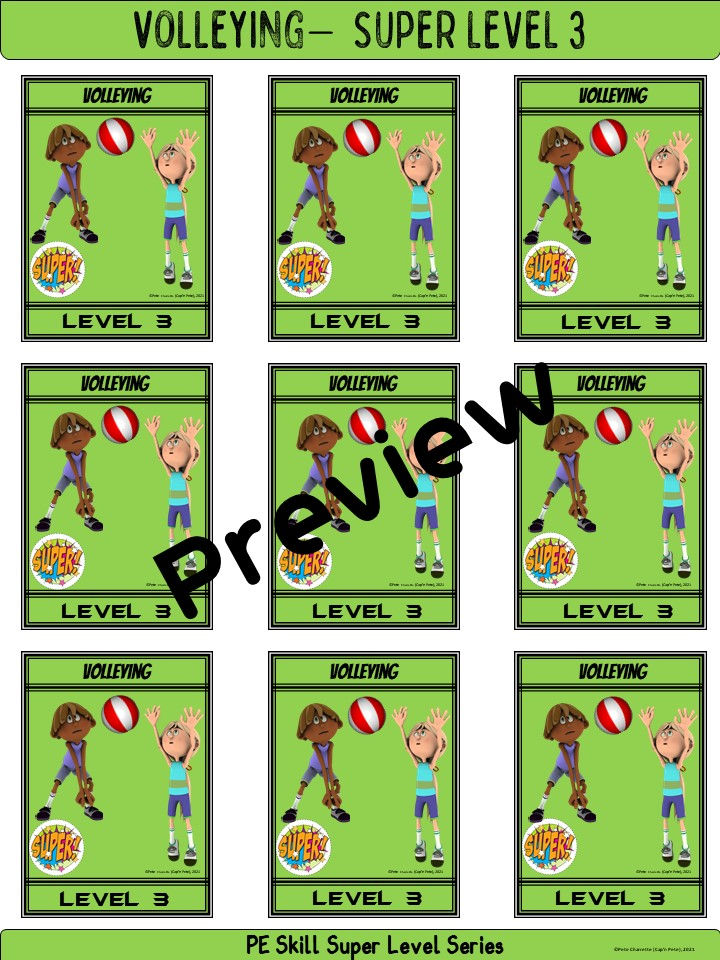 Thumbnail: PE Super Level Series- Volleying Challenges with Badges and Assessment