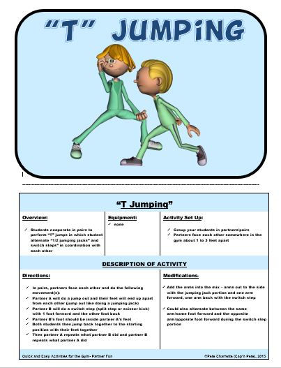 Thumbnail: Quick and Easy Activities for the Gym: 15 Flip Cards- Partner Fun