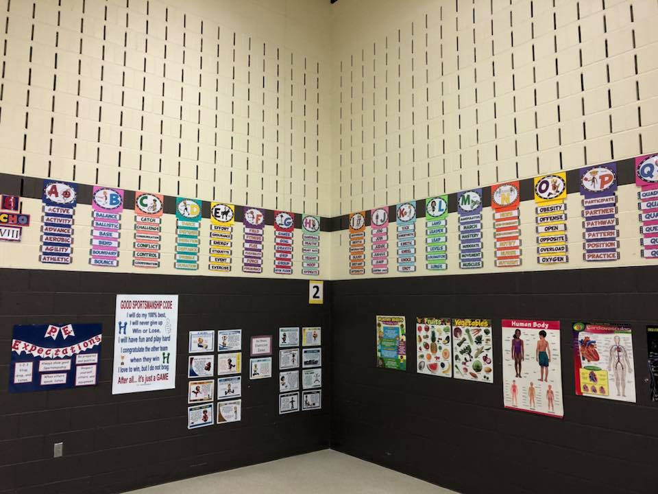 Thumbnail: PE Alphabet Word Wall- Complete Display and Editable Word Building File